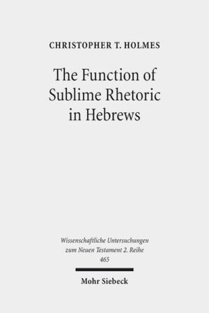 In this study, Christopher T. Holmes provides a focused analysis of the rhetorical and stylistic features of Hebrews 12:18-29, their intended effects upon the audience, and the role of the passage in the larger argument of Hebrews. He draws extensively from the first-century treatise, De Sublimitate, arguing that it provides a significant context for interpreting the rhetoric and style of Hebrews. Although New Testament scholars have drawn significantly from the ancient handbooks of Aristotle, Quintilian, and Cicero in the last several decades, this is the first monograph-length study to use De Sublimitate as the primary analytical tool for New Testament interpretation. The result of the study shows that the author's efforts to move the readers "beyond persuasion" shed new light on the thought and genre of Hebrews. Christopher T. Holmes offers both exegetical insights about Hebrews and an additional way to think about the distinctiveness of early Christian rhetoric.