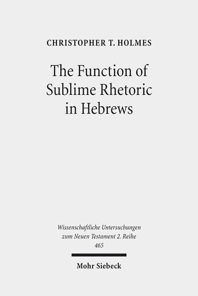 In this study, Christopher T. Holmes provides a focused analysis of the rhetorical and stylistic features of Hebrews 12:18-29, their intended effects upon the audience, and the role of the passage in the larger argument of Hebrews. He draws extensively from the first-century treatise, De Sublimitate, arguing that it provides a significant context for interpreting the rhetoric and style of Hebrews. Although New Testament scholars have drawn significantly from the ancient handbooks of Aristotle, Quintilian, and Cicero in the last several decades, this is the first monograph-length study to use De Sublimitate as the primary analytical tool for New Testament interpretation. The result of the study shows that the author's efforts to move the readers "beyond persuasion" shed new light on the thought and genre of Hebrews. Christopher T. Holmes offers both exegetical insights about Hebrews and an additional way to think about the distinctiveness of early Christian rhetoric.