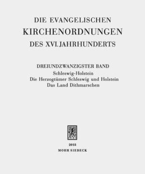 Mit der Einführung der Reformation in einem Territorium oder einer Reichsstadt waren die Landesherren und Magistrate gezwungen, ihren Gemeinwesen für zahlreiche Bereiche des kirchlichen Lebens neue Ordnungen zu geben. Vielfach wirkten die erlassenen Ordnungen dabei über den Rahmen des kirchlichen Lebens hinaus auch auf das politische und rechtliche Geschehen in den jeweiligen Gebieten. Zu den kirchenordnenden Texten zählen Agenden, Vorschriften zur Anstellung und zur Tätigkeit von Pfarrern und Vikaren, Instruktionen für Visitationen, Mandate zur Bekämpfung devianter Gruppen (Täufer etc.), aber auch Armen-, Ehe- und Zuchtordnungen. Mit dem vorliegenden Band, der die Kirchenordnungen der beiden Herzogtümer Schleswig und Holstein sowie des Landes Dithmarschen umfasst, findet das 1902 von dem Erlanger Juristen Emil Sehling begonnene Projekt "Die evangelischen Kirchenordnungen des XVI. Jahrhunderts" seinen Abschluss. Die Reformation, die früh in Schleswig-Holstein Einzug hielt, ist stark durch das Luthertum geprägt worden. Dem lutherischen Konkordienwerk schlossen sich die Herzogtümer jedoch nicht an. Enge Verbindungen ergeben sich zur Reformation in Dänemark und in den benachbarten Städten Hamburg und Lübeck.