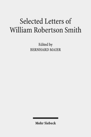 William Robertson Smith (1846-1894) is generally considered to be among the most important pioneers of Biblical Criticism, Social Anthropology and Comparative Religious Studies. This volume contains ca. 400 letters to his family, friends, and colleagues, spanning the period from his early student days in 1863 to his final illness in 1894 and covering a wide range of topics. Among the recipients of the letters are his parents, his siblings, his close friends and confidants John Sutherland Black and Thomas Martin Lindsay, his teacher in Arabic, Paul de Lagarde, and such notable men of learning as the Old Testament scholars Julius Wellhausen and Abraham Kuenen, the Arabists Jan de Goeje and Theodor Nöldeke, the politician James Bryce, the social anthropologist James George Frazer, the artist George Reid, the physicist Peter Guthrie Tait, and the mathematicians Felix Klein and Max Noether.