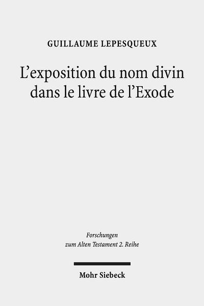 Guillaume Lepesqueux présente dans ce livre l'interprétation d'Ex 3,14 dans le contexte d'énonciation du livre de l'Exode et de sa composition littéraire. L'histoire de la réception de ce verset en Occident montre en effet qu'il n'a été le plus souvent lu qu'au prisme de ses traductions grecque et latine, en étant presque toujours isolé du contexte littéraire dans lequel il fait prioritairement sens. L'auteur se propose ainsi de resituer et d'interpréter Ex 3,14 dans le cadre de la péricope du buisson ardent (Ex 3,1-4,18), puis d'élargir son propos aux deux autres passages de l'Exode dans lesquelles Dieu/Yhwh communique et explique lui-même son nom à Moïse (Ex 6,2-7,7 