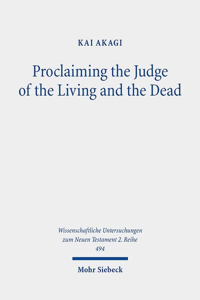 Kai Akagi considers the christological significance of Jesus' role in judgement in the speeches in Acts 10:34-43 and 17:22-31. Reading these speeches as part of the narrative of Luke-Acts with attention to scriptural use and influence, along with extended analysis of judgment figures in Jewish pseudepigraphal and Qumran literature, reveals that the scope of Jesus' judgment and the use of scriptural patterns in the speeches suggest his divine authority by associating him with God's final judgment at the resurrection. At the same time, his judgment identifies him as the appointed human messiah whom the speeches proclaim. While further tracing the contours and characteristics of messianism and mediatorial figures in Judaism contemporary with the beginnings of Christianity and the New Testament texts, this volume integrates study of the speeches in Acts, Lukan theology, early christology, and scriptural use and influence, whether direct and through the shaping of collective cultural knowledge.