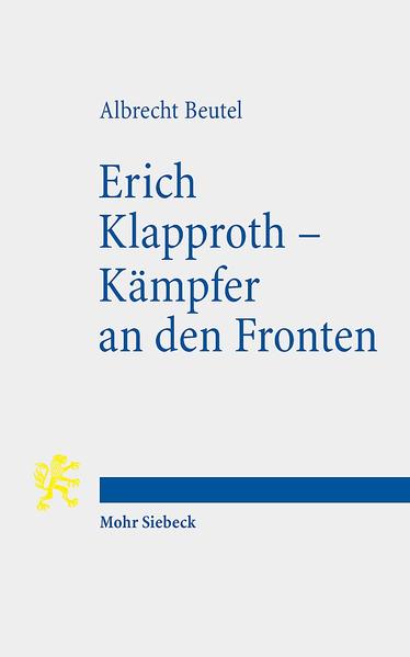 Erich Klapproth (1912-1943) zählte zu den begabtesten Nachwuchstheologen der Bekennenden Kirche. Seinen pastoralen Dienst versah er mit hingebungsvollem, weit ausstrahlendem Engagement. Daneben verfasste er qualitätvolle christliche Jugendprosa und geistliche Lyrik. Wegen seines mutigen politischen Widerstands wurde er mehrfach inhaftiert.Etliche seiner Weggefährten, darunter Otto Dibelius, Gerhard Ebeling und Albrecht Schönherr, rückten nach dem Zweiten Weltkrieg in führende akademische oder kirchliche Positionen ein. Anders als die Genannten hat Klapproth die Schrecken des "Dritten Reiches" jedoch nicht überlebt. Deshalb fiel sein Name schon bald dem Vergessen anheim.Albrecht Beutel zeigt an diesem kurzen Leben beispielhaft, wie sich der bekenntniskirchliche Beharrungskampf an der Basis vollzog, welchen Gefährdungen und Anfechtungen er ausgesetzt war, aber auch welche Bewährungserfahrungen und Vergewisserungsfreuden er freisetzen konnte.