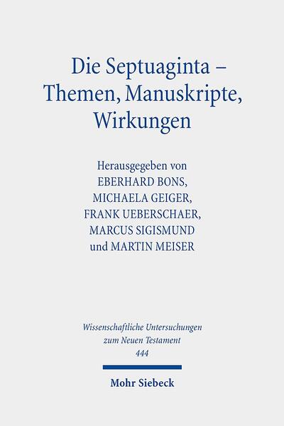 Die Septuaginta ist ein thematisch weit gefächertes Corpus einer Vielfalt an Übersetzungen und eigenständiger Schriften. In den Beiträgen des vorliegenden Bandes werden zentrale Themen der Septuaginta-Schriften ebenso behandelt wie einzelne Manuskripte und Grundfragen der Septuagintaforschung. Darüber hinaus werden Linien der Rezeptionsgeschichte ausgezogen.