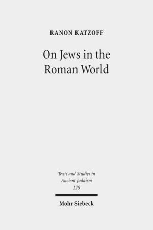 The present volume presents a selection of studies by Ranon Katzoff on Jews in the ancient Roman world. Common to them is that they deal with Jews in liminal situations-confronted with non-Jewish, mainly Roman, laws, places, government, and modes of thought. In these studies-in which texts in Greek and Latin and rabbinic texts (all in translation) elucidate each other-Jews are shown to be rather loyal to their Jewish traditions, a controversial conclusion. The first two sections concern law. Section one searches the remains of popular Jewish culture for evidence on the degree to which rabbinic law really prevailed, through the study of Judaean Desert documents, mainly those of Babatha. Section two sifts through rabbinic law for traces of Roman law. Section three comprises studies of Jews in, to, and from the city of Rome, and section four a miscellany of studies on Jews confronted with non-Jewish life.