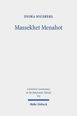 Tractate Menahkot in the Babylonian Talmud considers the proper composition, formation, and presentation of offerings of grain and flour brought to the Jerusalem Temple. Redacted centuries after the destruction of the Temple and the cessation of the sacrificial cult, the tractate focuses on the work of the priests and the centrality of intent in validating or invalidating offerings. There is minimal consideration of the role or experience of the men and women who brought offerings. The tractate also contains a detailed discussion of major ritual objects: Torah scrolls, mezuzah, tsitsit, and tefillin. Dvora Weisberg's commentary focuses attention on the tractate's treatment of women and gender issues, considering the ways that the Talmud presents women's engagement with the sacrificial system and with key religious symbols.