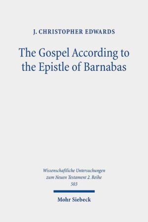 While the reasons for the initial parting of the ways between Barnabas' community and lived Judaism are irrecoverable, J. Christopher Edwards shows that Jesus became foundational for maintaining separation between "them" and "us." The author undertakes a thorough study of the epistle's Jesus traditions and demonstrates that Jesus is the rhetorical key to almost every argument in this early piece of Adversus Judaeos literature, whether it concerns the law, the covenant, the land, Yom Kippur, circumcision, baptism, the Sabbath, or the temple. No previous work has made the Jesus traditions in Barnabas the focus of its attention.