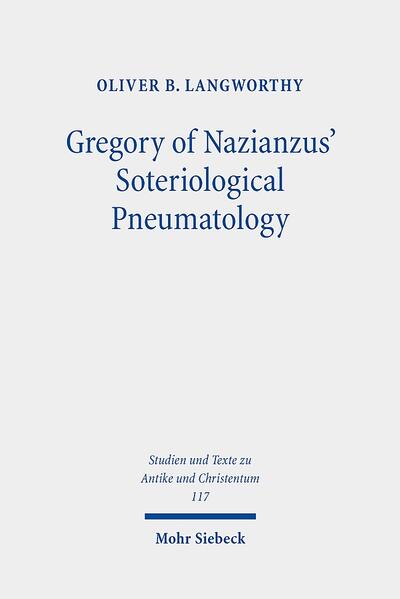 Oliver B. Langworthy examines the interaction of soteriology and pneumatology in Gregory of Nazianzus' thought. He shows that this interaction, Gregory's soteriological pneumatology, is a coherent, significant, but under-examined area of Gregory's thought. His study engages in a chronological treatment of a wide range of Gregory's prose and poetic works. This allows for the particular character of Gregory's soteriological pneumatology to emerge, notably his emphasis on the experience of the Spirit. The result is a more complete and nuanced picture of Gregory's theological investment in a divine and "truly holy" Spirit that is operative in the salvation of the believer.