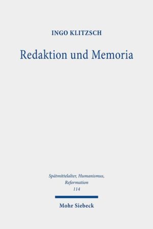 Die sogenannten "Tischreden" werden in der Luther- und Reformationsforschung vorrangig als "Materialsammlung" verwendet. Zu kurz kommt dabei die Frage, wie methodisch verantwortet mit diesen Überlieferungen umzugehen ist. Hier setzt Ingo Klitzsch an und geht innovative Wege. Er berücksichtigt Ansätze der kulturgeschichtlich ausgerichteten Erinnerungsforschung sowie exegetische und literaturwissenschaftliche Einsichten und zeigt auf, dass dieser Quellenbestand der zeitgenössischen Kompilationsliteratur im Allgemeinen und der Apophthegmatik im Besonderen zuzurechnen ist. Von hier entwickelt er Rahmenbedingungen einer gattungsadäquaten Methodik, die er exemplarisch anwendet. Erstmals wird deutlich, in welch hohem Maße und auf welche Weise die verschiedenen Überlieferungen durch die Interessen ihrer "Tradenten" geprägt sind: Die Überlieferungen sind weniger Zeugnisse einer ipsissima vox Lutheri als einer vielschichtigen Luthermemoria und ihrer Trägerkreise.