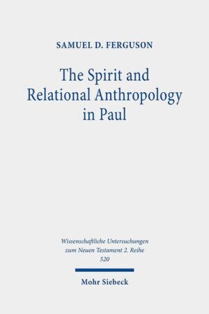 Paul's anthropological assumptions influence the rest of his thought, and in this study, Samuel D. Ferguson follows a growing interest in the corporate, non-autonomous nature of his doctrine of humanity. In a further departure from strictly individualistic interpretations, the author explores the bounded and relational aspects of Paul's anthropology. An array of "relations" ranging from those with the Creator, world, cosmic forces, other persons, and Christ, are shown as impacting human agency, identity, and volition, evidencing what this study terms "Relational Anthropology." The work of the Spirit further demonstrates this phenomenon, as texts from Romans 8 and First Corinthians 12 witness to Spirit-wrought relationships that actualize the new life of a believer, including the Spirit-generated relation of sonship and Spirit-sustained relations of interdependence experienced through shared charismata.