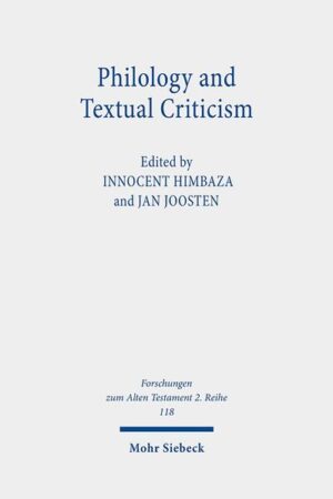 The objective of the present volume is to put the connection between philology and textual criticism on the agenda once again. It addresses such questions as in what way philological study guides the textual critic and how textual criticism comes to the aid of the philologist