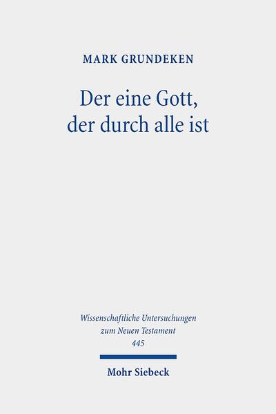 In dieser Studie untersucht Mark Grundeken die Herkunft und den Sinn der eigenartigen Aussage in Epheser 4,6, dass Gott "alle(s) durchwaltet". Dabei analysiert er den Text im terminologischen und konzeptuellen Vergleich zu den pythagoreischen Goldenen Versen, den Werken des Mittelplatonikers Plutarch, Pseudo-Aristoteles' Über die Welt, dem Zeushymnus des Stoikers Kleanthes und den Schriften des hellenistisch-jüdischen Denkers Philon von Alexandrien. Er kommt zu dem Ergebnis, dass der Verfasser allgemein-philosophisches Bildungsgut aufruft, dies aber auf eigene Weise ekklesiologisch auf Gottes Durchwalten der Mitglieder der Kirche bezieht. Dies kann als Indiz dafür gewertet werden, dass die Schrift in einem Milieu zu situieren ist, in dem philosophische Begrifflichkeiten und Konzepte wahrgenommen, verstanden und verarbeitet wurden.