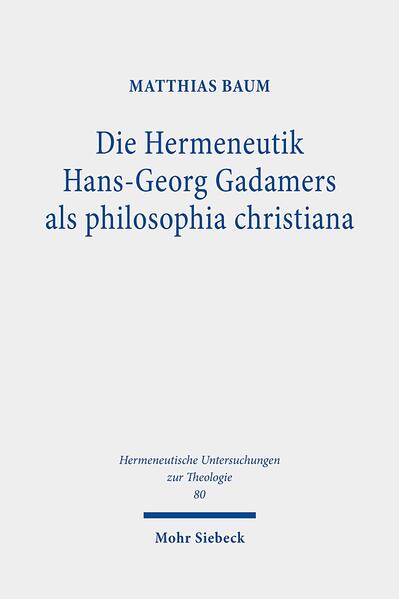 Der Glaube an die Wirkmacht des Wortes ist ein Herzstück protestantischer Theologie, aber nicht nur dieser. Er bildet genauso das Fundament der Hermeneutik Hans-Georg Gadamers. Denn Gadamer wie auch der Protestantismus gehen von der Annahme aus, dass der Mensch nicht Herr über das Wort ist. Die Wirkung des Wortes entzieht sich der menschlichen Kontrolle-und doch ereignet sich das Wort nicht willkürlich: Im Wort tut sich Wahrheit kund. Matthias Baum untersucht die Hermeneutik Gadamers aus christlich-theologischer Perspektive. Er leistet dabei ein Dreifaches: Erstens zeichnet er Gadamers Rezeption theologischer Grundgedanken nach