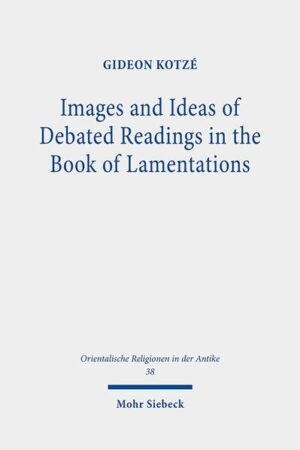 The Hebrew versions of the five poems in the book of Lamentations are riddled with debated readings. Debated readings are words, phrases, or sentences whose forms and meanings modern readers find difficult or objectionable. In this book, Gideon R. Kotzé adopts a text-critical approach to the interpretation of such readings and suggests that some of them make sense as expressions of images and ideas that circulated widely in the cultural and intellectual environment of Lamentations. After surveying examples of passages in Lamentations where the Hebrew wordings show remarkable resemblances to the images and ideas exhibited by cultural products from all over the ancient Near East, the author discusses five case studies of debated readings that can be explained along similar lines. On this interpretation, the readings in question are not corrupt and do not have to be emended for that reason.