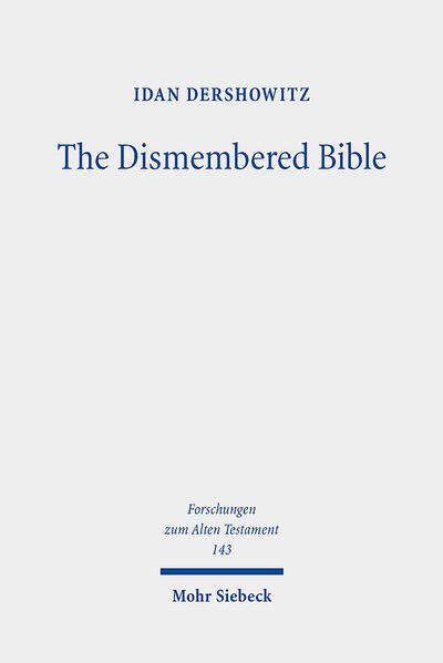 It is often presumed that biblical redaction was invariably done using conventional scribal methods, meaning that when editors sought to modify or compile existing texts, they would do so in the process of rewriting them upon new scrolls. There is, however, substantial evidence pointing to an alternative scenario: Various sections of the Hebrew Bible appear to have been created through a process of material redaction. In some cases, ancient editors simply appended new sheets to existing scrolls. Other times, they literally cut and pasted their sources, carving out patches of text from multiple manuscripts and then gluing them together like a collage. Idan Dershowitz shows how this surprising technique left behind telltale traces in the biblical text-especially when the editors made mistakes-allowing us to reconstruct their modus operandi. Material evidence from the ancient Near East and elsewhere further supports his hypothesis. "This is an extremely stimulating study that will have a lasting impact on the scholarly discourse. ... The Dismembered Bible is an outstanding example of what biblical studies can learn from neighboring disciplines and hopefully marks only the beginning of a more intense dialogue between exegesis and research on material aspects of textual production." Translation of Anja Klein in Theologische Revue, 117. Jahrgang, September 2021, https://doi.org/10.17879/thrv-2021-3568