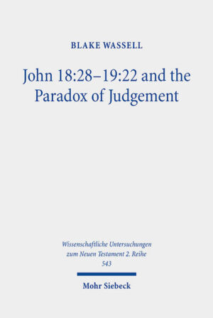 In this study, Blake Wassell applies new Roman and Jewish contexts to a Johannine ambiguity, which is Pilate declaring Jesus both innocent and guilty of making himself King of the Ἰουδαῖοι. Pilate repeats that he finds in Jesus no basis for the accusation, and yet he also writes the content of the accusation in the inscription on the cross. The paradox leads readers into another paradox: the Ἰουδαῖοι make themselves the accused as they make the accusation, and Jesus conquers as he is conquered. The author analyses how they destroy the temple of his body, so that he can raise it and how they exalt him, so that he can reveal himself.