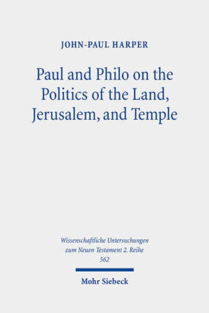 In this study, John-Paul Harper critically compares how Paul and Philo rethought the significant Jewish symbols of Land, Jerusalem, and Temple. Drawing particular attention to their political significance, he demonstrates how these symbols offer important insights into how both Paul and Philo conceptualised authority in the local community (Temple), within the wider "people of God" (Jerusalem), and in relation to the Roman Empire (Land). The author argues that, while both conceptualised authority in charismatic terms, Philo's appropriation tended to be more individualistic and focussed on otherworldly realities, whereas Paul's tended to be more communal and focussed on this-worldly realities. Along the way, the author contributes to contemporary discussions of Paul and Philo's Jewish identity, their perspectives on community leadership and order, and their perspectives on the Roman Empire.