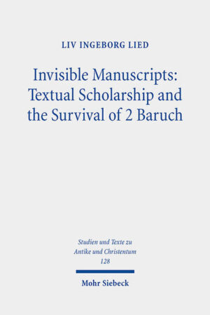 In this critical exploration of the role of manuscripts in textual scholarship, Liv Ingeborg Lied studies the Syriac manuscript transmission of 2 Baruch. These manuscripts emerge as salient sources to the long life of 2 Baruch among Syriac speaking Christians, not merely witnesses to an early Jewish text. Inspired by the perspective of Philologie, Lied addresses manuscript materiality and paratextual features, the history of ownership, traces of active readers and liturgical use, and practices of excerption and re-identification. The author's main concerns are the methodological, epistemological and ethical challenges of exploring early Jewish writings that survive only in Christian transmission. Through engagement with the established academic narratives, she retells the story of 2 Baruch and makes a case for manuscript- and provenance-aware textual scholarship.
