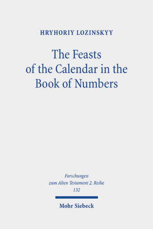 In this monograph, Hryhoriy Lozinskyy studies five feasts contained in Num 28:16-30:1. Each of them is first treated in the light of biblical calendars and other related texts. The calendar in Numbers is later than an earlier version of Leviticus 23