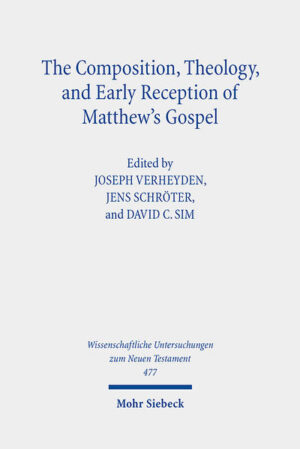 The majority of the essays in this volume were originally presented at a colloquium held at the Faculty of Theology and Religious Studies at KU Leuven in December 2018. The colloquium was linked to an international research project studying texts and traditions from the perspective of identity creation. The essays study Matthew's Gospel and the place it takes among the canonical gospels from the perspective of what is characteristically or distinctively "Matthean" about it. This common focus provides ample occasions for interesting analyses of core aspects of Matthew's composition technique, his theology, and his reception in mainstream Christianity. At the same time, contributors try to throw light on questions of a broader character with regard to the composition history of the gospels, the strategies authors can use to create distinction, and the selection process that guided their reception history.