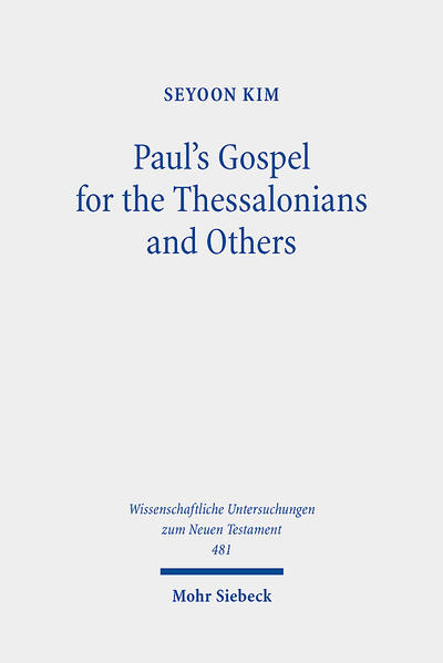 In this collection of essays, Seyoon Kim analyses the structure and function of 1 Thess 1-3, which leads to a new reading of 1 Thessalonians. He devotes several essays to a comprehensive exposition of Paul's gospel for the Thessalonians by fully unfolding several summaries of the gospel in the epistle, by detecting and analysing various Son of Man sayings of Jesus that are alluded to or echoed in it, and by a thorough discussion of the unity and continuity of Paul's gospel between this early epistle and his later epistles. This exposition is augmented by a new observation of Paul's doctrine of justification in 2 Thess 1-2 and a new explanation of τὸ κατέχον and ὁ κατέχων (2 Thess 2:3-8).