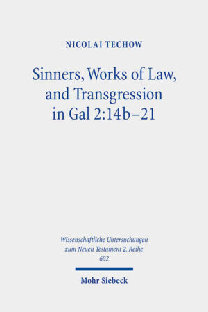 In Gal 2:14b-21, Paul relates his rejection of justification by "works of law" closely to concepts of gentile and Jewish sinfulness. In dialogue with recent interpretation, Nicolai Techow presents a detailed study of Paul's flow of thought in this passage in its historical and literary context and asks what in particular Paul's thinking indicates. Showing that the passage does present Paul's speech to Cephas at Antioch, the author argues for an interpretation which explains it as a linear and thematically unified argument, centered on God's judgment of people in the cross of Christ as integral to justification itself. Furthermore, he shows that the concepts of sinfulness and justification not by "works of law" in this text transcend "ethnicity" and are focused on the moral-religious realm generally.