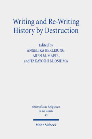 This volume combines the papers held at the Minerva Center's "Research on Israel and Aram in Biblical Times" conference (Leipzig 2018) on the subject of writing and re-writing history by deliberate destruction in the regions of Syria, Palestine, and Mesopotamia. An international group of scholars studies the subject using a multi-perspective and interdisciplinary approach. Archeological studies, ancient Near Eastern studies, and biblical studies focused on the destruction of ancient sites in Israel and Judah in the 1st millennium BC. The perspective of the defeated Israelites, Jerusalemites, and Judeans is described in detail in the Old Testament and in postbiblical literature and shows that the destructions in the past were a cultural and identity creator of the first magnitude. The longue durée of the practice of reshaping the past through the deliberate destruction of a cultural heritage in order to shape the present according to current interests becomes evident based on the Neo-Assyrian Empire's practice up to the modern era and is demonstrated by the example of the Arabian-Muslim conquest of Aram as well as current Turkish politics.