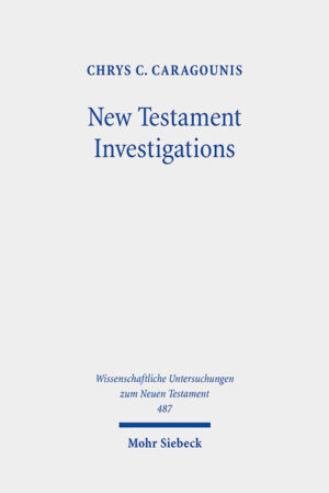 In this volume, Chrys C. Caragounis examines linguistic, exegetical, historical, and theological matters diachronically. The copious utilization of Hellenic sources from all periods of the language throws new light on the subjects discussed. Some of the highlights of the present volume include discussions of the concept of Logos and of the Weltanschauung of the New Testament authors, critiques of sociological reconstructions of Corinthian Christianity, and of the 'New Perspective on Paul', a comparison between immortality (Platon) and resurrection (Paul) as well as an informed treatment of expiation versus propitiation.