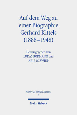 Der Theologe Gerhard Kittel (1888-1948) hatte als Herausgeber des Theologischen Wörterbuchs zum Neuen Testament und der Rabbinischen Schriften zwei wissenschaftliche Großprojekte ins Leben gerufen, die bis in die Gegenwart genutzt werden.Über seine Beteiligung an der menschenverachtenden Politik der nationalsozialistschen Gewaltherrschaft ist vieles bekannt, aber der Bezug zu seiner Biographie und umgekehrt die biographische Prägung, die zur Unterstützung des Nationalsozialismus und aktiven Judenfeindschaft führten, stellen nach wie vor ein Rätsel dar.Die Briefe Kittels an dem Amsterdamer Exegeten F.W. Grosheide aus den Jahren von 1922 bis 1944, die in diesem Band ebenfalls ediert sind, geben einen vertieften Einblick in die Gedankenwelt des Theologen. International führende Forscherinnen und Forscher zu Kittel werten diese neuen und andere Quellen aus, um ein besseres Verständnis des Zusammenhangs von Biographie, neutestamentlicher Fachwissenschaft und Antisemitismus bei Gerhard Kittel zu gewinnen.