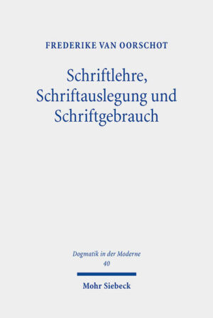 Der besondere Status der Bibel als Heilige Schrift und Regel, Richter und Maßstab der Lehre in der evangelischen Theologie ist nicht nur in der Schriftlehre, sondern auch in der Reflexion und dem Vollzug der Schriftauslegung und des Schriftgebrauchs erkennbar. Frederike van Oorschot untersucht diese These im Blick auf den Status der Schrift in der und für die wissenschaftliche Dogmatik exemplarisch. Dabei macht sie deutlich, dass der fundamentaltheologische Status der Schrift in den untersuchten Dogmatiken nicht gesondert begründet wird, im faktischen Schriftgebrauch jedoch performativ zuerkannt wird. Ihre Studie schließt diese Begründungslücke, indem sie die Spezifika dogmatischerSchriftauslegung beschreibt, im Kontext der theologischen Disziplinen verortet und den fundamentaltheologischen Status der Schrift in der und für die Dogmatik als "primärer Intertext" der Dogmatik reformuliert.