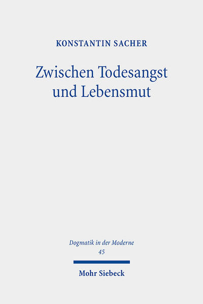 Konstantin Sacher beschäftigt sich in dieser Studie mit theologischer Thanatologie. Dabei geht es um die Bedeutung des Todes für das religiöse Bewusstsein. Im ersten Teil rekonstruiert er die theologisch-thanatologische Debatte innerhalb des Protestantismus im 20. Jahrhundert. Dabei macht er drei Wellenbewegungen aus. Er kommt zu dem Ergebnis, dass die theologische Debatte um den Tod in eine Sackgasse geraten ist. Im zweiten Teil fragt er unter Rückgriff auf die Philosophie Martin Heideggers nach dem systematischen Ort des Todes. Seine maßgebliche Erkenntnis lautet: Die Frage des Todes ist auf der anthropologischen Ebene von Stimmungen zu behandeln. Es zeigt sich, dass die herausgearbeiteten Grundstimmungen Angst und Mut zentral für religiöse Todesdeutung sind.