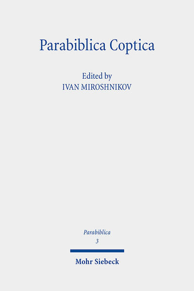 The present volume focuses on the Koptologie parabiblical texts-those texts that do not belong to the Bible but fall in its orbit-which include not only the Apocrypha but also the works of the Apostolic Fathers. The contributions deal with a wide range of topics and literary genres, including apocryphal acts and the so-called apostolic memoirs. The volume is divided into two sections: editiones, which contains editions of several important texts in Sahidic Koptologie, and studia, which comprises five articles on Koptologie parabiblical literature. The literary works discussed in the volume are contextualized in the scope of Koptologie literature, regardless of whether they were originally composed in Koptologie or translated into Koptologie from Greek. Some of the contributions also deal with the reception of Koptologie literature in Arabic and Old Nubian literary traditions.