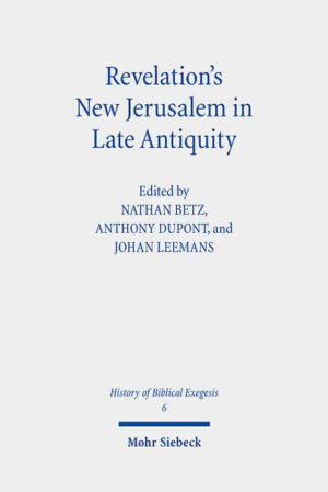 The contributions in this volume explore the intricate Late Antique reception of the New Jerusalem image from the New Testament's oft-contested book of Revelation. They delve into the image's historical origins in Hebrew and Classical texts, its reception spanning the first millennium and beyond, and its development in literature and art. Encompassing disciplines like historical biblical exegesis, art history, and the history of ideas, the studies traverse diverse literary and artistic genres in which the image was contemplated throughout Late Antiquity from Asia Minor to Alexandria, Rome, North Africa, Mesopotamia, Ireland, and beyond. The collection serves as an indispensable starting point for comprehending early and subsequent theological, political, and artistic receptions of this universally recognized biblical image.
