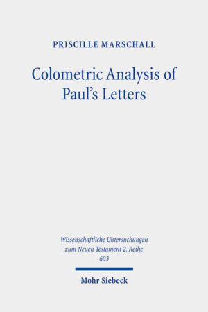 Priscille Marschall focuses on a hitherto neglected aspect of the study of the elocutio of Paul's letters: colometry, i.e., the way in which ancient authors used to structure their orality-oriented compositions into "côla" (κῶλα) and "periods" (περίοδοι). Based on a thorough study of rhetorical treatises from the Greco-Roman world, the author first develops a set of criteria for delineating the côla and the periods. Using 2 Corinthians 10-13 as a case study, she then examines the extent to which Paul's style complies with the conventions of structuring prose outlined by the ancient rhetoricians. Lastly, she explores the links between colometric structure and punctuation, showing how colometric analysis can inform exegetical debates related to segmentation issues and questioning how we might (re)punctuate Paul's letters in order to render something of their oral logic of structuration.