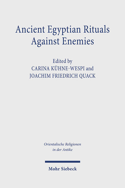 The contributors to this volume discuss several aspects of ancient Egyptian rituals against enemies ("execration rituals"). Various kinds of sources-figurines, textual descriptions, iconographical depictions-make it possible to trace this phenomenon from the 6th Dynasty to the Ptolemaic-Roman period. A special focus lies on Middle Kingdom and Late Period/Ptolemaic-Roman execration figures, the methods that were applied to produce them, the ritual acts performed with these figures, and the personnel involved in the rituals. Other chapters deal with possible connections between execration and female figurines, or the question of how killings of human beings can be assumed to have formed part of these rituals. The volume thus demonstrates how different approaches and perspectives can contribute to increasing and improving our understanding of Egyptian rituals against enemies.