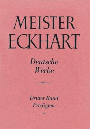 Inhalt: Vorwort 4. Abteilung: Durch Rückverweise auf Textparallelen in DW 2 und auf Grund beachtlicher Übereinstimmungen mit DW 1, DW 2, DW 5 und den lateinischen Werken als echt erweisbare Predigten Predigten 60-86 Neuhochdeutsche Übersetzung der Predigten 60-86 Indizes Es handelt sich um einen Nachdruck der 1. Auflage