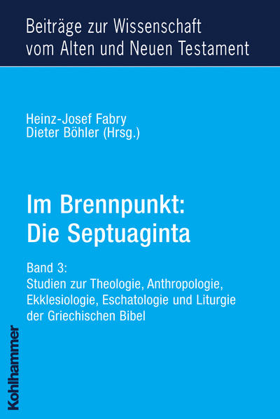 Die Beiträge dieses Bandes wollen Leserinnen und Leser mit der epochalen neuen Bibelübersetzung der Septuaginta (LXX.D) vertraut machen. Sie stellen die Übersetzung als ein neues Arbeitshilfsmittel vor und erschließen den theologischen Reichtum dieser alexandrinischen Bibel. Der dritte Band der Serie "Im Brennpunkt: Die Septuaginta" verlässt die Ebene der beiden Vorgängerbände und befasst sich nun mit Fragen der Theologie, Anthropologie, Ekklesiologie, Messianologie, Eschatologie und Liturgie der Septuaginta. Zugleich ist die Konzeption des Bandes auch insoweit geschlossen, als sie durch den Beitrag "Die Septuaginta im Kontext alexandrinischer Kultur und Bildung" eine kultur- und theologiegeschichtliche Einordnung in die letzten vorchristlichen Jahrhunderte erhält.