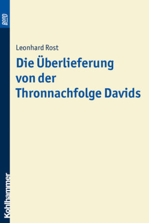 Dieses Buch erhalten Sie als BonD-Ausgabe. Dabei handelt es sich um einen Nachdruck der vergriffenen Originalausgabe von 1926-hergestellt auf Bestellung, mit einem hochwertigen Digitaldruckverfahren. "Es wird sich im folgenden nun darum handeln, zuerst diese vom Verfasser der Thronfolgegeschichte benützten Unterquellen auf ihre Eigenart zu untersuchen und gegenüber ihrer Umgebung abzugrenzen, dann aber die Eigentümlichkeiten der Thronfolgegeschichte festzustellen. Daß die Untersuchung dabei sich nicht nur auf das rein Stilistische beschränken kann, sondern darüber hinaus auch zu untersuchen hat, wie weit der Verfasser der geschichtlichen Wirklichkeit nahegekommen ist, und weiter, welche theologischen Anschauungen und Frömmigkeitsideale von ihm vertreten werden, insbesondere auch, wie er das Eingreifen Gottes in menschliche Geschicke und Verhältnisse darstellt, ist selbstverständlich." Aus der Einleitung