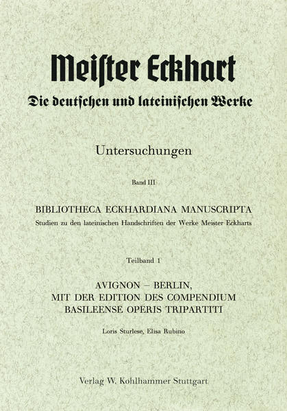 Eine analytische Beschreibung der Handschriften, die die Werke Meister Eckharts enthalten, ist ein wichtiges Desiderat der Forschung. Wie ertragreich ein systematisches Studium der Gesamthandschriften sein kann, zeigt sich aus ersten Forschungsergebnissen: Die Untersuchung der Hs. Avignon 1071 bietet neue Einsichten in das Verhältnis Eckhart-Gonsalvus