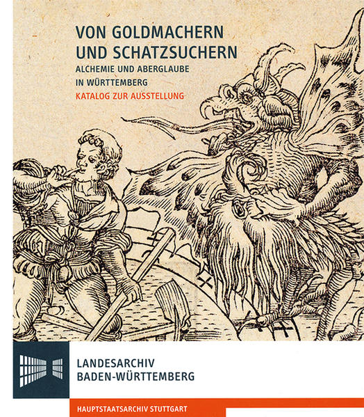 Gold besitzt seit jeher einer außergewöhnliche Faszination. Seine Besonderheit, sein seltenes Vorkommen und damit sein materieller Wert weckten Begehrlichkeiten. Der Wunsch, dieses perfekte Metall künstlich herzustellen, beflügelt seit der Antike die Phantasie der Menschen. Die Alchemie als Grundlage zur künstlichen Herstellung von Gold erlebte gerade an den Fürstenhöfen des 16. und 17. Jahrhunderts eine Blütezeit. Auch abseits von Schlössern und Palästen spürten die Menschen der Frühen Neuzeit dem Gold nach und begaben sich auf Schatzsuche. Schätze galten als magisch, sie konnten dem Schatzsucher entkommen oder sich in wertlosen Plunder verwandeln. Um ihnen erfolgreich zu begegnen, wurden Hilfsmittel wie Wünschelruten, Amulette oder Zauberzettel eingesetzt. Die Ausstellung des Hauptstaatsarchivs gibt einen Einblick in die spannende Welt der Alchemie in Württemberg sowie der mit ihr verbundenen zeitgenössischen Erscheinungen wie Goldmacherei und Schatzsuche. Die Grundlage bildet die reiche archivalische Überlieferung zu diesem besonderen Thema. Wertvolle zeitgenössische Dokumente, Bilder, kostbare Münzen und Laborgerätschaften vermitteln einen authentischen Einblick in die württembergischen Laboratorien und beleuchten die abergläubischen Praktiken der Schatzsucher. Das Begleitbuch umfasst neben dem reich bebilderten Katalogteil drei einführende Aufsätze.