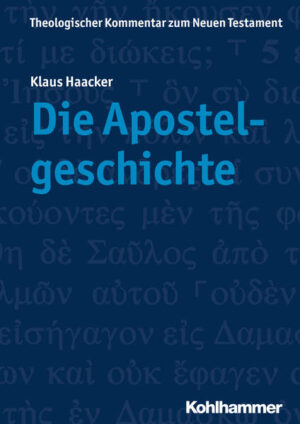 Die Apostelgeschichte ist der zweite Teil des Lukanischen Werkes und will darum mit den gleichen Erwartungen gelesen werden, die schon der Prolog Lk 1,1-4 weckt: Hier schreibt ein gebildetes Mitglied einer zeitgenössischen Bewegung für ein ebenfalls gebildetes interessiertes Publikum. Es geht um die Geschichte Gottes mit Israel, die mit Jesus von Nazareth in eine kritische Phase geraten ist, und um die damit entstandene Jesusbewegung und deren Ausbreitung. Der Stoff soll die Lesenden ebenso existenziell ansprechen wie die ersten Hörer und Hörerinnen der berichteten Missionsreden. Eine zeitlich und räumlich flächendeckende Geschichtsschreibung liegt nicht vor, aber der biblische Autor will über ein bloßes Hörensagen hinausführen und verlässliche Auskunft geben. Haacker kommentiert den lukanischen Text mit philologischem Fingerspitzengefühl und aufschlussreichen Einsichten in die historische Einbettung der Bibeltexte.