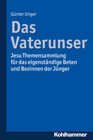 The Lord=s Prayer is one of the most famous texts of Christianity. In this volume, Unger argues that we should not see the lines of the Lord=s Prayer as a mere model for recitation, but as a guide for themes for independent prayer and reflection. He gives the pleas of the Lord=s Prayer selected words and selected parables of Jesus which reflect the specific basic idea of a line of the Lord=s Prayer, and binds the prayer into the message of the earthly Jesus. The band opens up new readings of the well-known words of the Lord=s Prayer: as a source of aid and encouragement to a widening and reorientation of thinking and acting.
