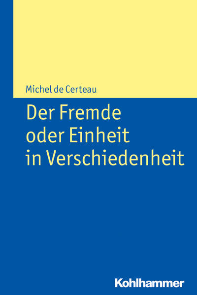 Der Fremde oder Einheit in Verschiedenheit (veröffentlicht 1969) ist eines der ersten Bücher von Michel de Certeau. Deshalb kann es als eine "Genese" seines Denkens gelesen werden, im Rahmen einer Reflexion auf die christliche Erfahrung. Der Titel kennzeichnet eine ständige "Sorge" auf seiner Seite, die durch folgendes hervorgehoben wird: Was ist mit den anderen, der Andersartigkeit, dem Fremden an den anderen? Die Andersartigkeit kann die von Gott sein, der jenseits von dem, was Religionen und Kirchen lehren, "für uns der Fremde bleibt", der Unbekannte, der Verkannte. Die Andersartigkeit gehört zu dem, der Sicherheiten, überkommene Traditionen, erlernte Evidenzen erschüttert und zu Sehnsucht nach "dem, was wir nicht wissen", zu immer neuen Begegnungen, zu anderen Orten, zu einzigartigen Höhepunkten, zu einer beinahe auferlegten Wanderschaft, die uns dazu verpflichtet, immer weiterzugehen. Ein unaufhörlicher Wiederbeginn des biblischen Aufbruchs Abrahams, der Traum, in ein anderes Land aufzubrechen. Wer dieses Unterwegssein auf sich nimmt, muss darauf verzichten, eine universelle Wahrheit zu besitzen, eine sehr eigenartige Zugehörigkeit eingestehen, wenn er in der Verschiedenheit die Erfahrung der Einheit mit denen machen will, die ihm begegnen.