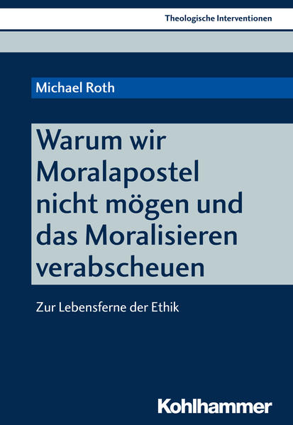 Anders als die Sache "Moral" scheint der Begriff aus der Mode gekommen zu sein. "Moral" bzw. "moralisch" wird auffallend gern abwertend benutzt: Anstatt als Moralapostel zu moralisieren, betrachten wir die Dinge lieber "aus der ethischen Perspektive". Ethik hat offensichtlich Konjunktur. Doch auch hier gibt es Kritik: Unsere lebensweltlichen Orientierungen scheinen nicht recht zu den ethischen Überlegungen zu passen, zumindest scheinen letztere nicht aus ersteren organisch zu erwachsen, sondern werden als fremd empfunden. Hängen die Unzufriedenheit mit der Ethik und das Phänomen des Moralisierens zusammen? Der vorliegende Essay geht davon aus, dass dies der Fall ist: Roth nimmt die Grundprobleme der Ethik in den Blick und untersucht das Phänomen des Moralapostels. Abschließend zieht er daraus die Konsequenzen für eine Ethik, der es darum geht, nicht am Leben vorbeizureden.