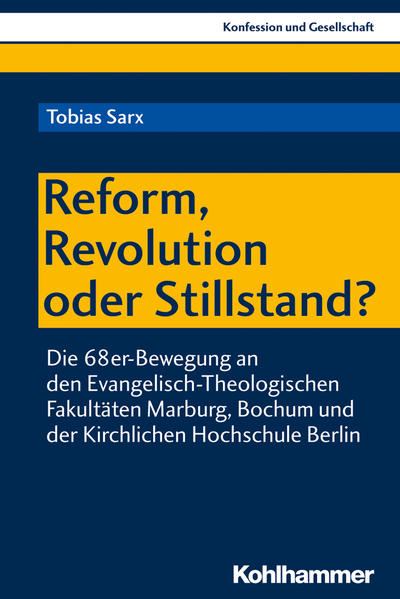 Die Protestbewegung, die unter der Chiffre "1968" oder "68er-Bewegung" in die Geschichtsbücher einging, führte in der Bundesrepublik Deutschland zu einem bedeutsamen Kultur- und Wertewandel. Bislang kaum erforscht waren die Ereignisse an den Theologischen Fakultäten als Ausbildungsstätten des pfarramtlichen Nachwuchses. Anhand von drei Fallbeispielen arbeitet die Studie heraus, welche Veränderungen sich im Zeitraum von 1967-1975 ergaben und welche Auswirkungen dies auf Theologie und Kirche hatte. Auf der Grundlage umfangreichen Quellenmaterials aus 18 Archiven und 14 Zeitzeugeninterviews sowie unter Berücksichtigung der umfangreichen gedruckten Literatur wird aufgezeigt, warum dem Symboldatum "1968" für den westdeutschen Protestantismus ein stärkerer Zäsurcharakter zukommt als gemeinhin angenommen.