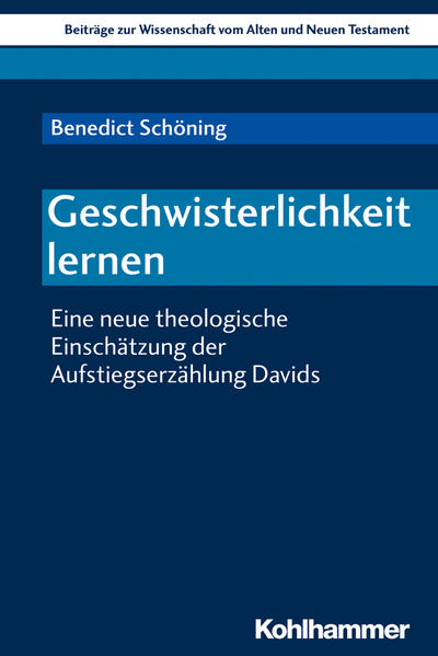 Prominente Texte der Aufstiegserzählung Davids erzählen von Geschwistern: die Salbung des unerwarteten Königskandidaten, seine erste Qualifikation gegen den Philister Goliat und schließlich der Bruderkrieg zwischen den Häusern Davids und Sauls. Daran wird sichtbar, wie die Identität des Gottesvolkes als Geschwister durch eigenes Handeln ständig bedroht wird. Rettung gelingt, wenn Geschwister sich versöhnen und inneren Ausgleich finden. Die Erzählfiguren der Samuelbücher durchleben Scheitern und Gelingen ihrer Geschwisterbeziehung, Leser sollen an diesem Beispiel ihre eigene Wahrnehmung schulen und eine geschwisterliche Haltung entwickeln.