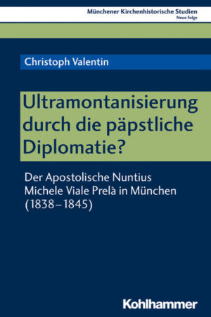 Im 19. Jh. durchlief der deutsche Katholizismus eine fundamentale Wandlung. Die Ultramontanisierung brach mit der katholischen Aufklärung, versuchte den staatlichen Einfluss auf die Kirche zurückzudrängen und band die katholische Kirche in Deutschland in nie dagewesenem Ausmaß an den Heiligen Stuhl. Hier liegen die Ursprünge der theologischen, intellektuellen, sozialen und politischen Entwicklungen, die das Katholische Milieu bis weit in das 20. Jahrhundert hinein prägten. Am Beispiel Michele Viale Prelàs, der von 1838 bis 1845 als Nuntius in München diente, arbeitet die Studie die zentrale Rolle der päpstliche Diplomatie im Prozess der Ultramontanisierung heraus.