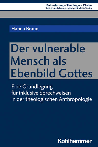 Vulnerabilität als existenzielles Grunddatum menschlichen Daseins wird von Hanna Braun mit einem inklusiven Verständnis von Gottebenbildlichkeit in einer Weise zusammengedacht, dass freiheitstheoretisch und im Rahmen einer relationalen Ontologie die Rede vom vulnerablen Menschen als Ebenbild Gottes fundamentaltheologisch plausibel wird. Differenzierungen im Vulnerabilitätsbegriff lassen sodann zu, dass auch Gott vulnerabel gedacht wird. Anliegen der Arbeit ist es, eine inklusive (theologische) Anthropologie aufzuzeigen, die Menschen mit Behinderung von Anfang an mitdenkt.