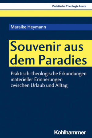 Souvenirs sind kleine Andenken aus dem Urlaub und an den Urlaub. Für manche stammen sie aus einer Art Paradies-oder führen sie in der Erinnerung dahin zurück? Es gibt Souvenirs, die manchem peinlich sind, andere werden vergessen und tauchen wieder auf und manche werden wie ein Schatz gehütet-oder trifft manchmal sogar alles auf einmal zu? Souvenirs gelten als kitschig, banal und sentimental und bergen für ihre BesitzerInnen gleichzeitig Tiefendimensionen. Womöglich auch für eine praktisch-theologische Erkundung? Heymann macht Souvenirs und Urlaubsandenken für praktisch-theologische Arbeit und Theoriebildung fruchtbar. Eine empirische Studie deckt souvenirtheoretische Linien auf, bei denen die jeweils spezifischen Souvenirkonzepte, besondere Modi des Erinnerns und Deutungen der Befragten ineinandergreifen. Die Ergebnisse münden in einen sechsteiligen praktisch-theologischen Zugriff mit Zugängen über die Erschließung von Materialität und sozialen Praktiken bis hin zu theologischen Überlegungen zum Begriff des Lebens. Die Studie führt nicht nur zu einer praktisch-theologischen Perspektive auf Urlaubsandenken, sondern auch zu einer Selbstbesinnung darauf, was Praktische Theologie ist und wie sie arbeiten kann.