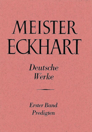 Inhalt: Vorwort Einleitung 1. Abteilung: Durch die "Rechtfertigungsschrift" als echt bezeugte Predigten 2. Abteilung: Durch Übereinstimmung mit Predigten des "Opus sermonum" als echt erwiesene Predigten Neuhochdeutsche Übersetzung der Predigten 1-24 Indizes Es handelt sich um einen Nachdruck der 1. Auflage von 1958.